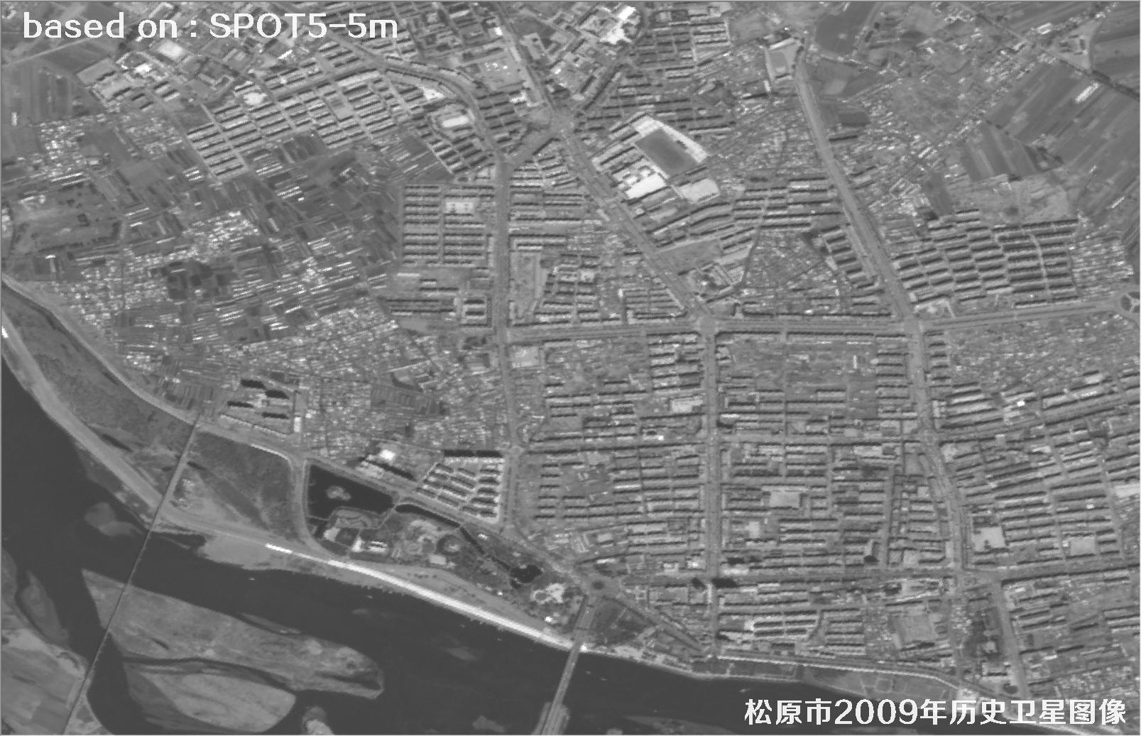 吉林市松原市2009年SPOT5卫星5米分辨率影像图