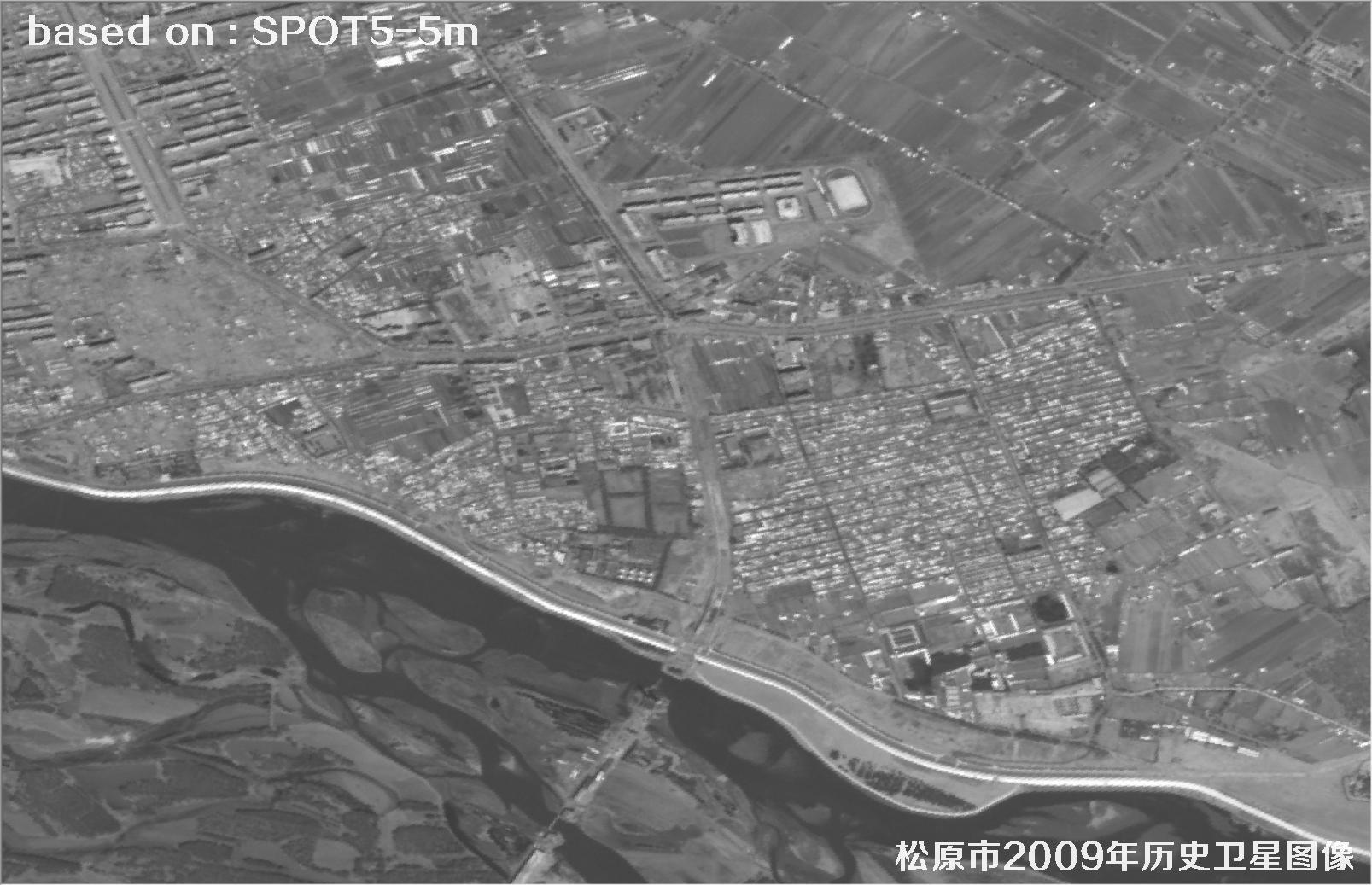吉林市松原市2009年SPOT5卫星5米分辨率影像图