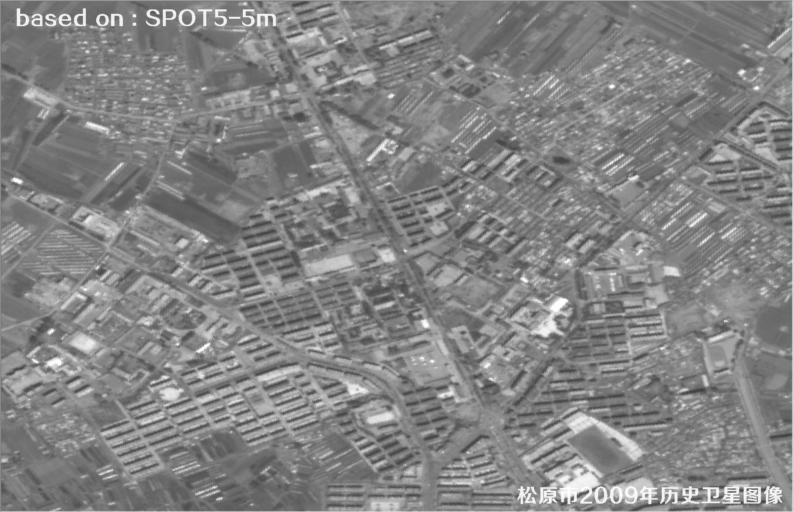 吉林市松原市2009年SPOT5卫星5米分辨率影像图