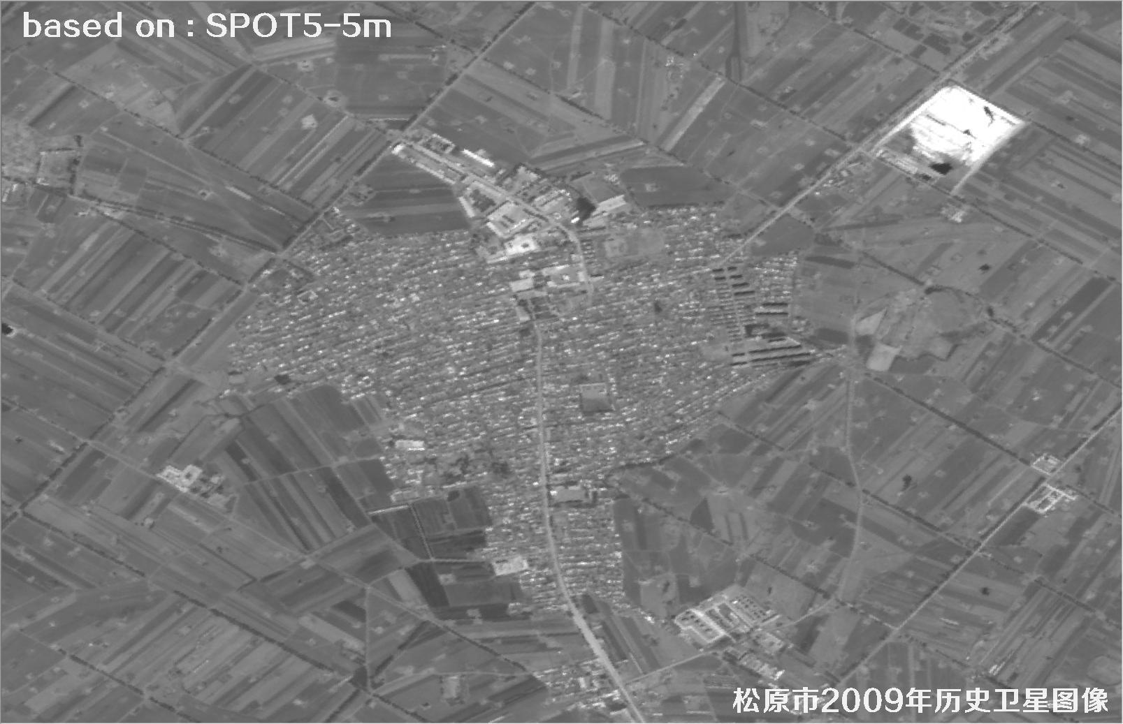 吉林市松原市2009年SPOT5卫星5米分辨率影像图