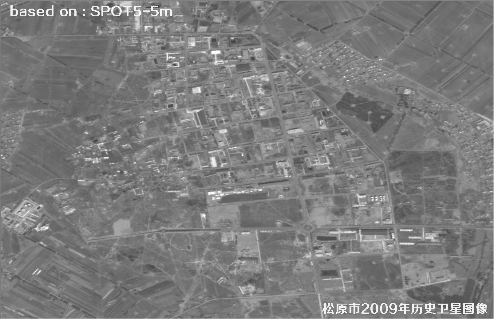 吉林市松原市2009年SPOT5卫星5米分辨率影像图