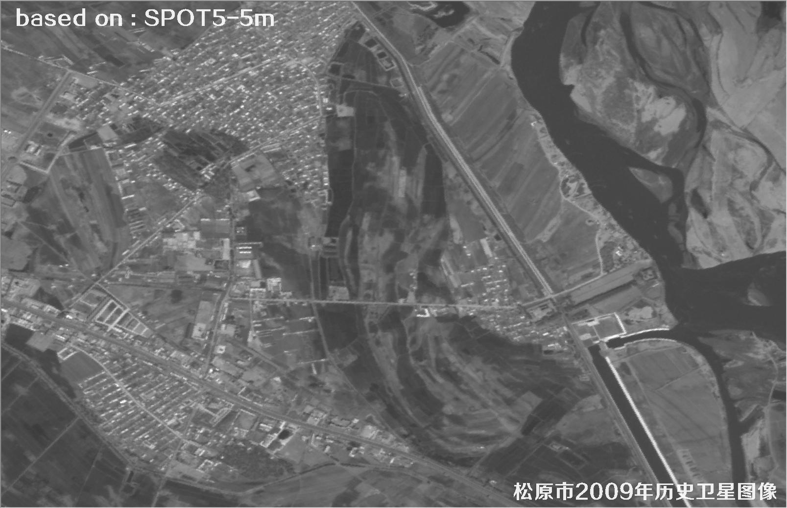 吉林市松原市2009年SPOT5卫星5米分辨率影像图