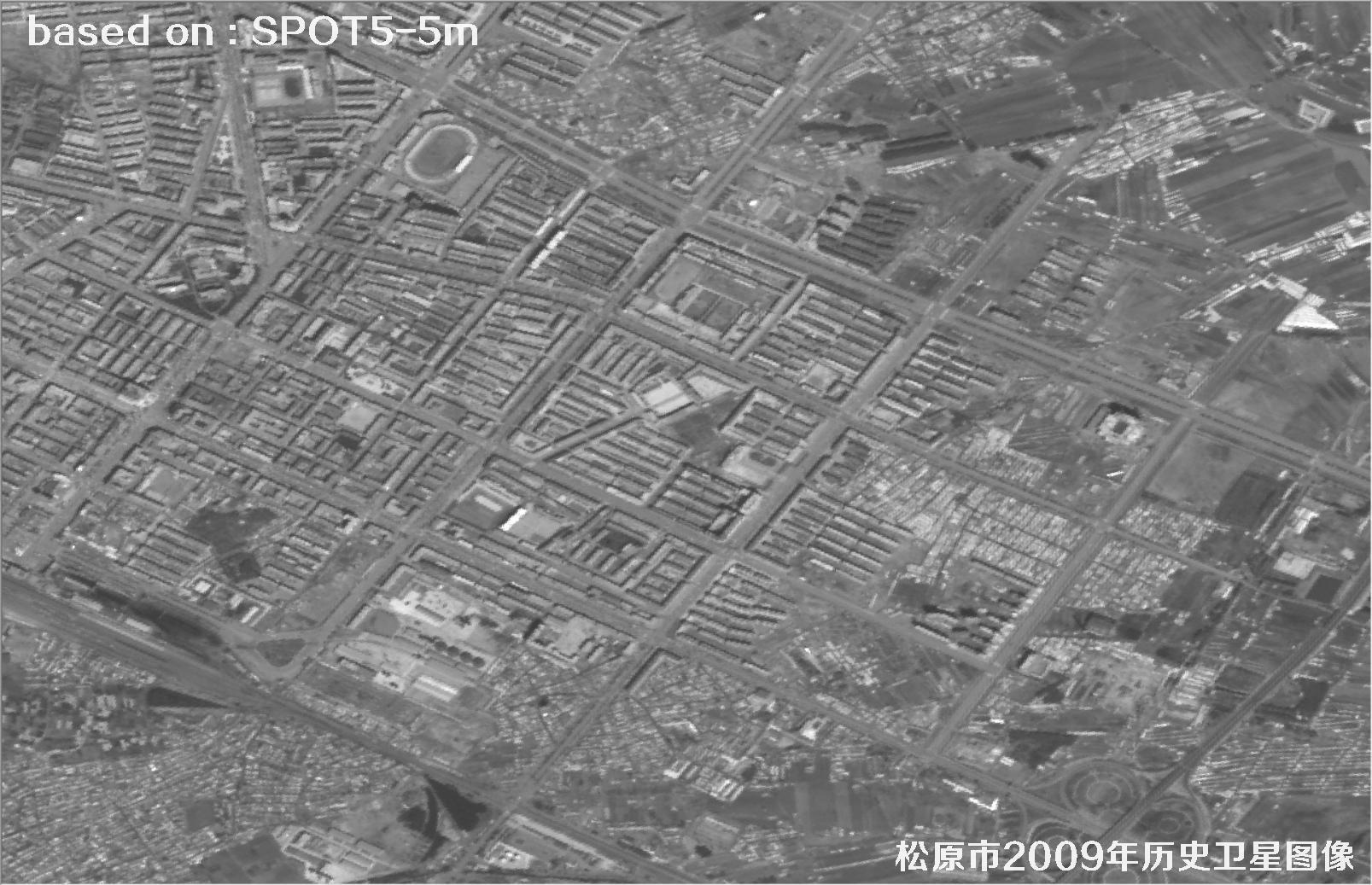 吉林市松原市2009年SPOT5卫星5米分辨率影像图