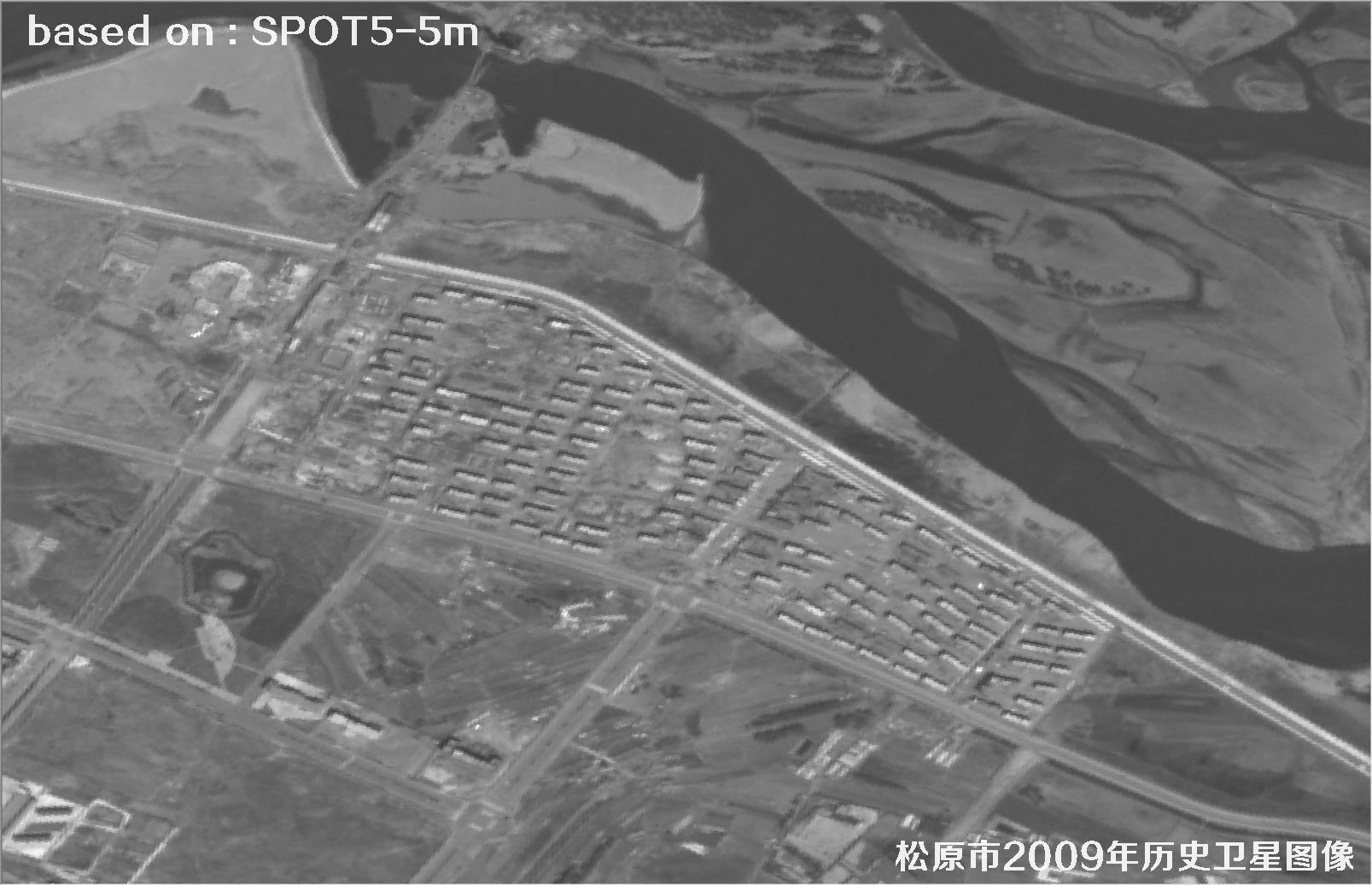 吉林市松原市2009年SPOT5卫星5米分辨率影像图