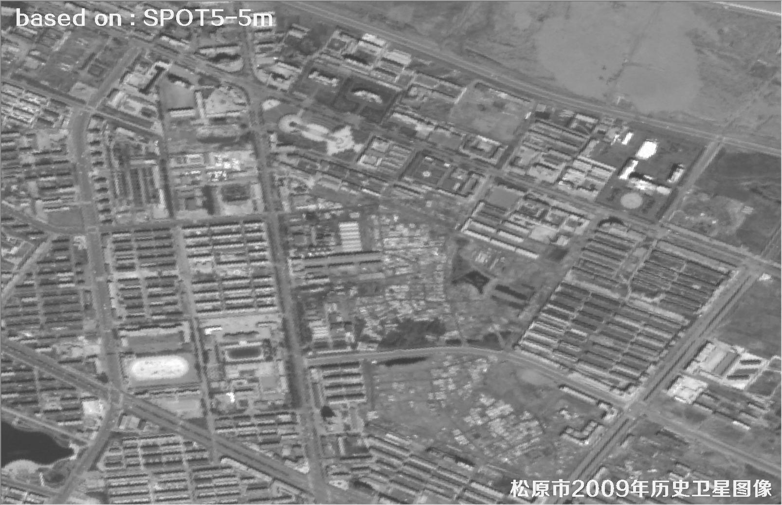 吉林市松原市2009年SPOT5卫星5米分辨率影像图