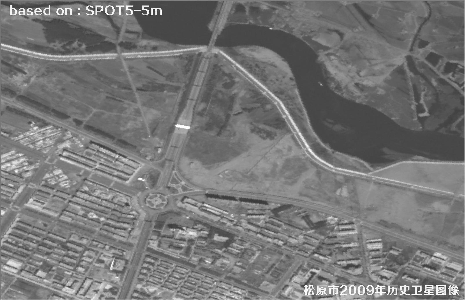 吉林市松原市2009年SPOT5卫星5米分辨率影像图
