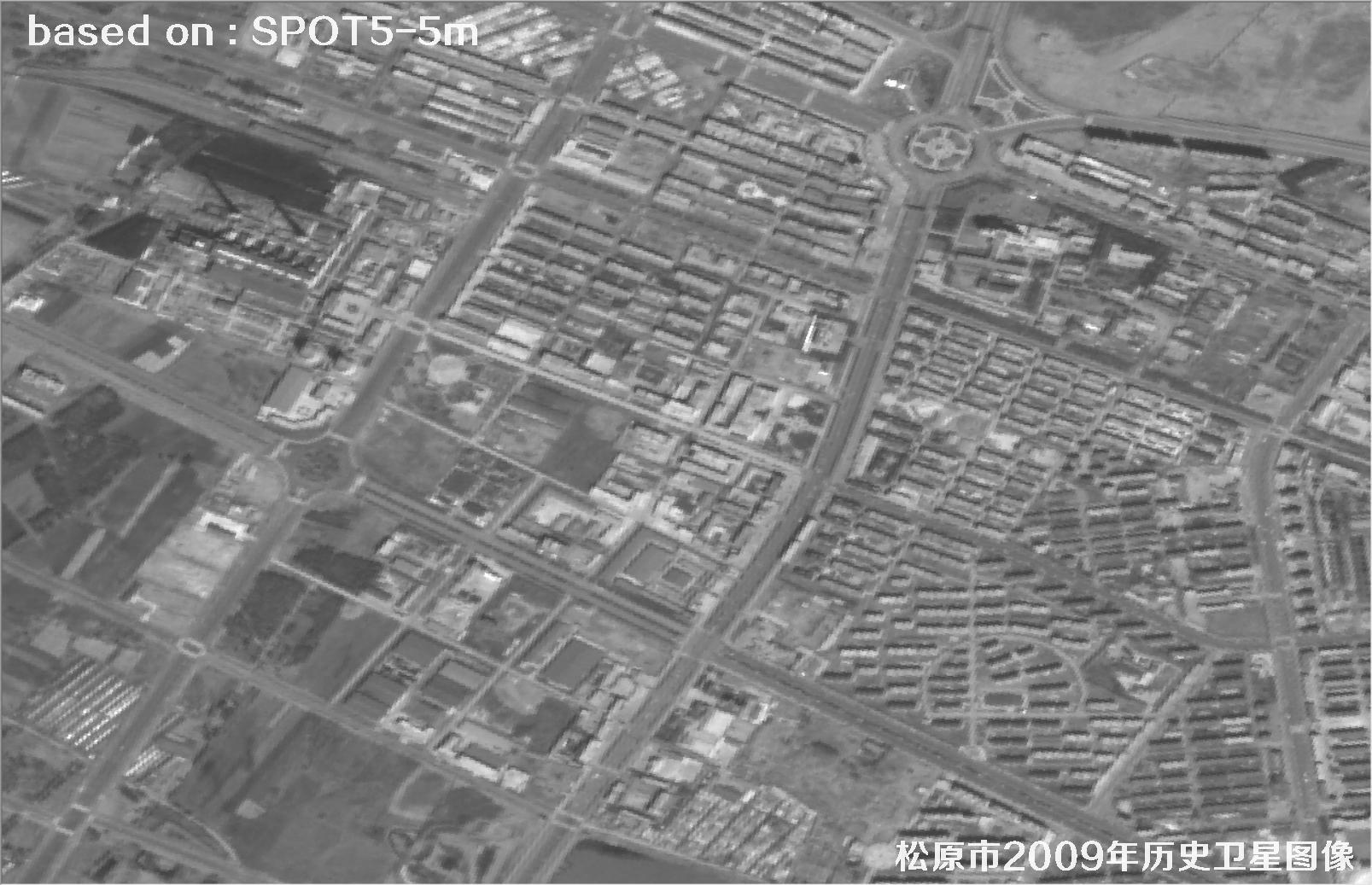 吉林市松原市2009年SPOT5卫星5米分辨率影像图