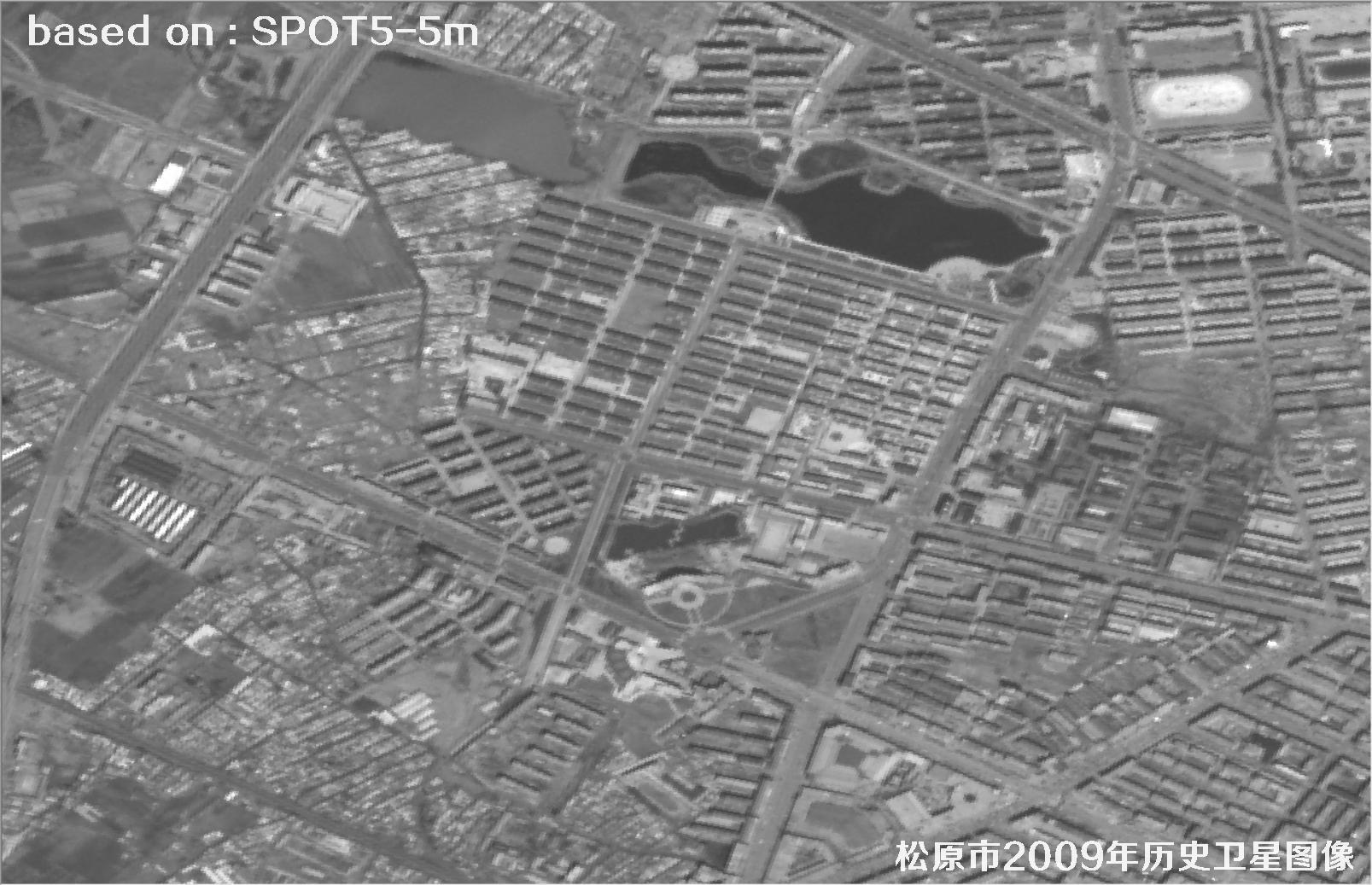 吉林市松原市2009年SPOT5卫星5米分辨率影像图