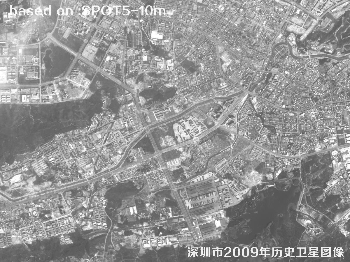 深圳市2009年SPOT5卫星历史影像图4