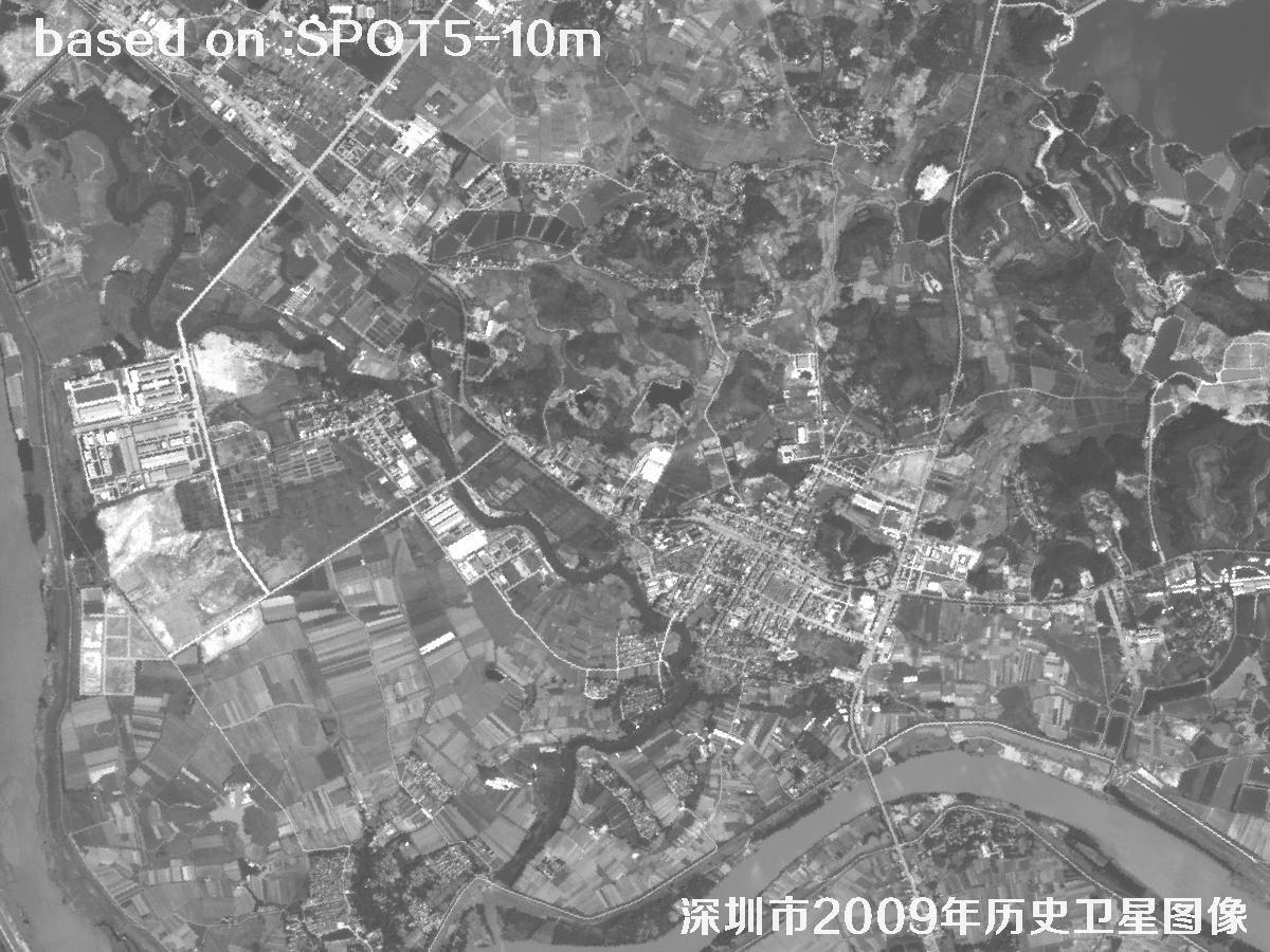深圳市2009年SPOT5卫星历史影像图7
