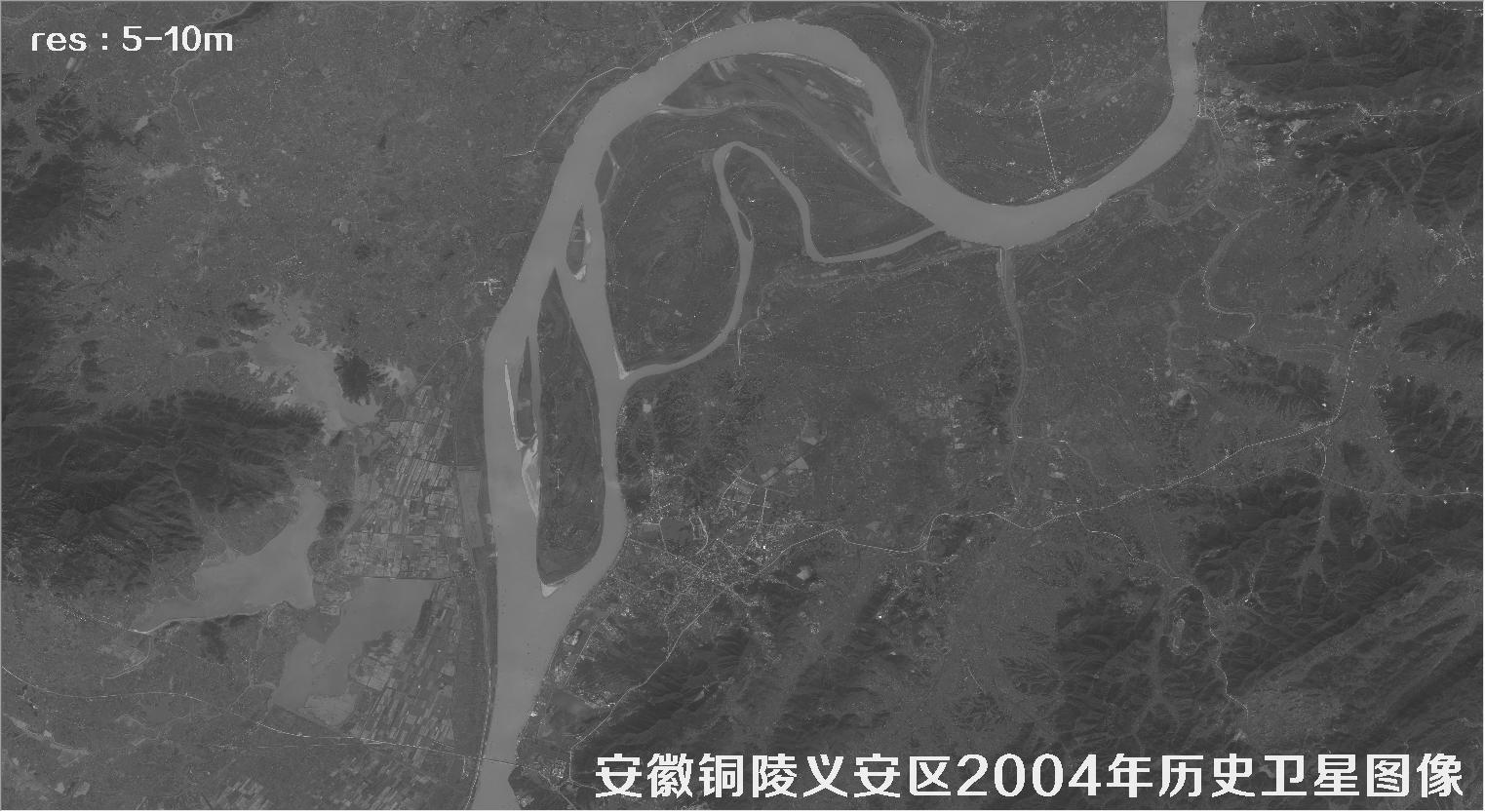 安徽省铜陵市义安区2004年历史卫星图像