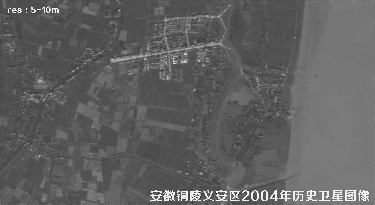 安徽省铜陵市义安区2004年历史卫星图像