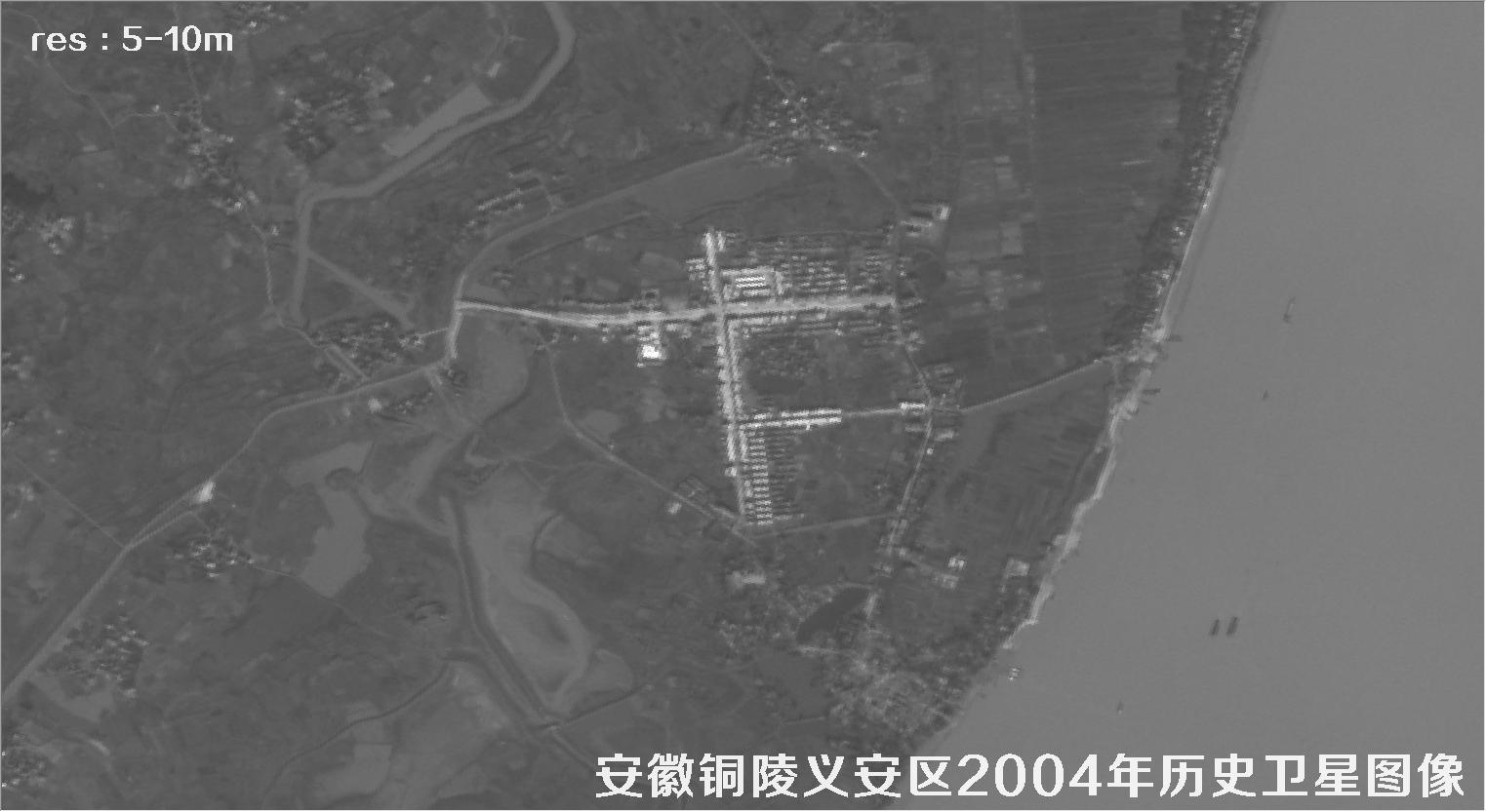 安徽省铜陵市义安区2004年历史卫星图像