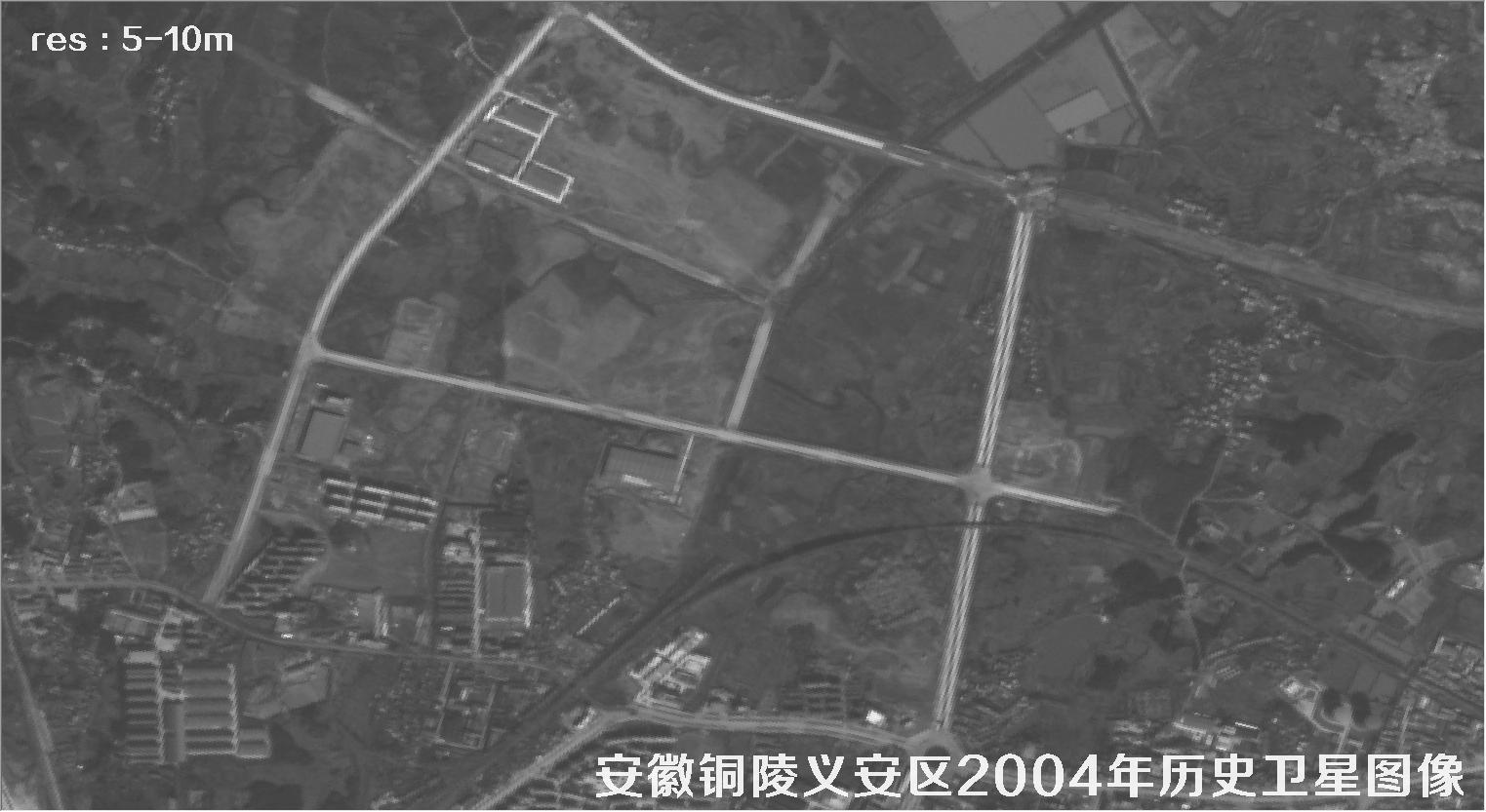 安徽省铜陵市义安区2004年历史卫星图像