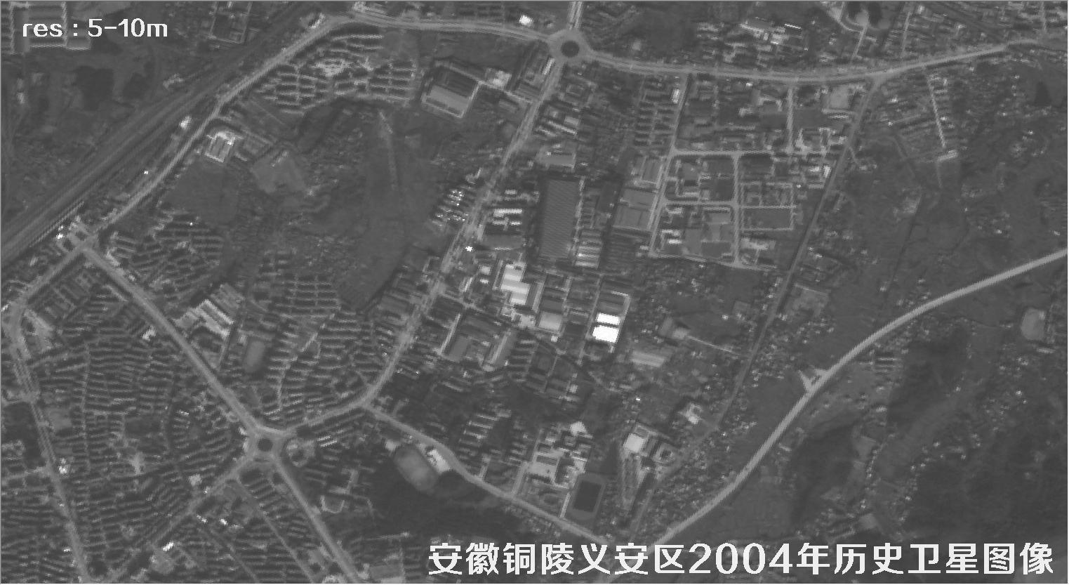 安徽省铜陵市义安区2004年历史卫星图像