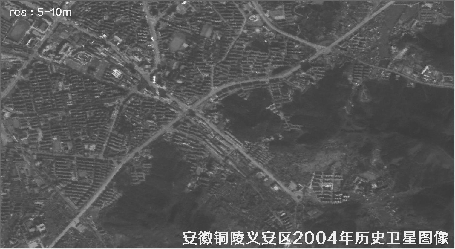 安徽省铜陵市义安区2004年历史卫星图像