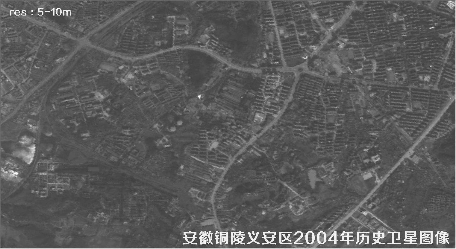 安徽省铜陵市义安区2004年历史卫星图像