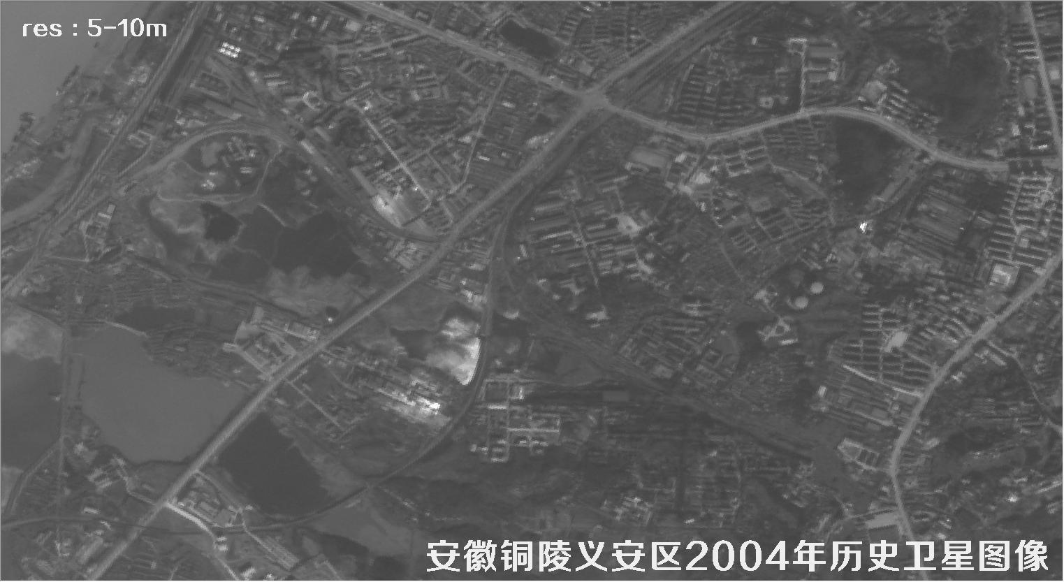 安徽省铜陵市义安区2004年历史卫星图像