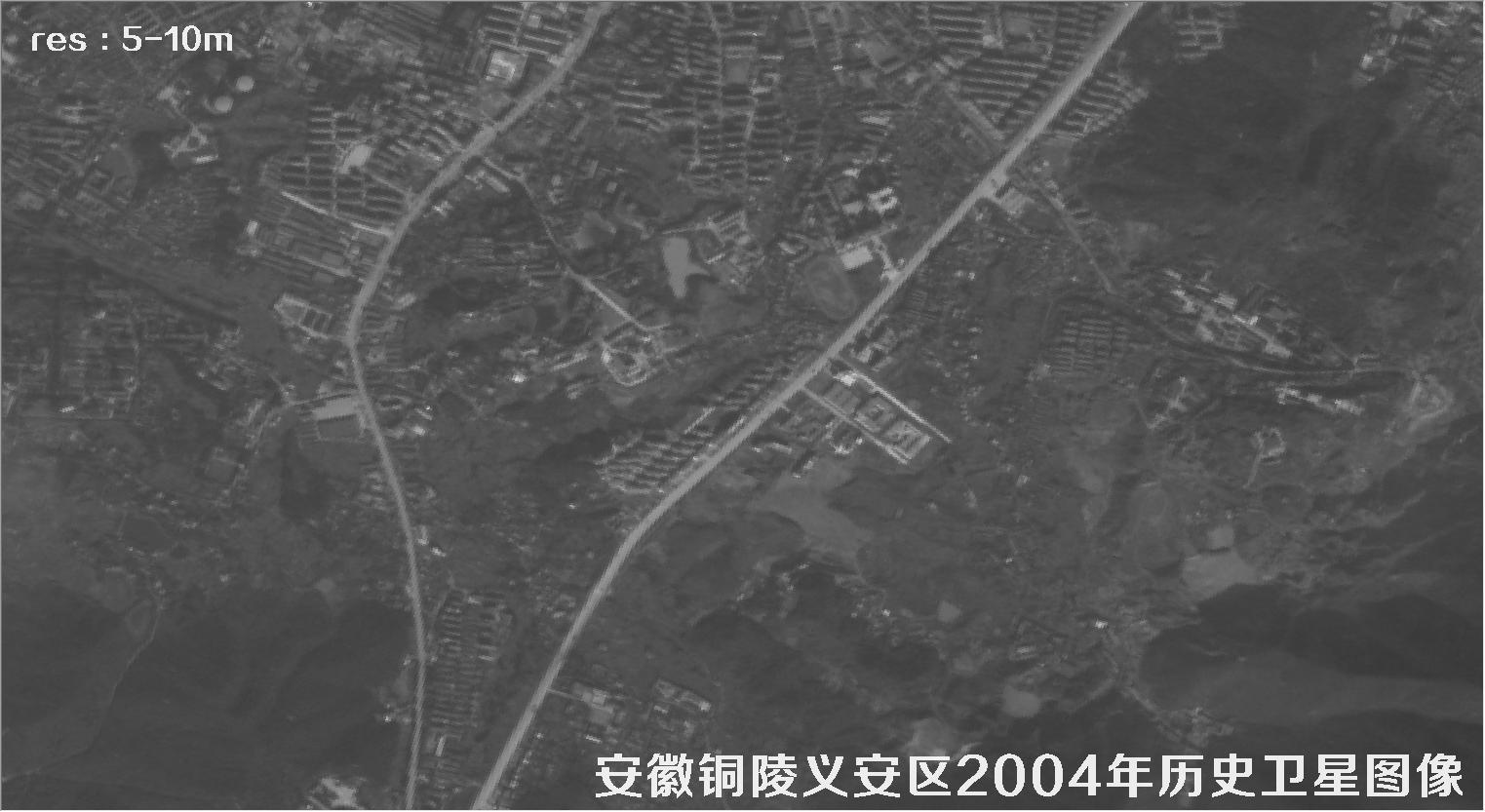 安徽省铜陵市义安区2004年历史卫星图像