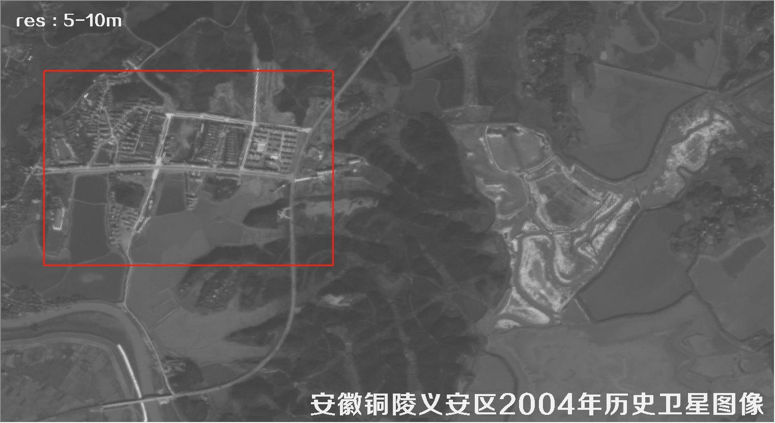 安徽省铜陵市义安区2004年历史卫星图像