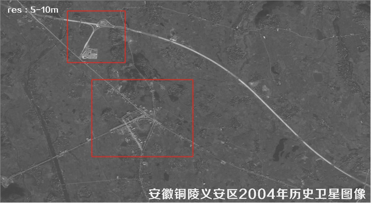 安徽省铜陵市义安区2004年历史卫星图像