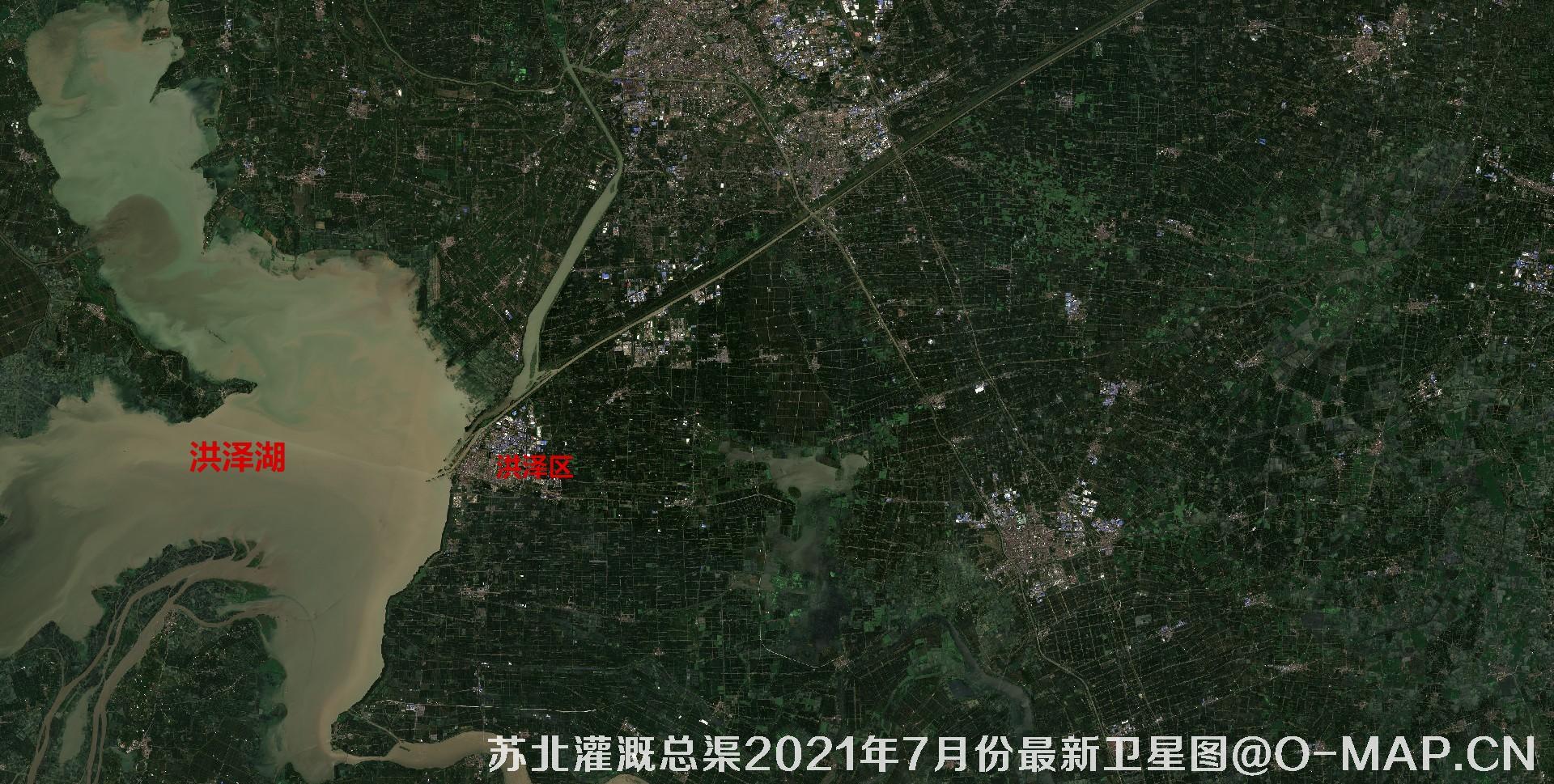 苏北灌溉总渠2021年7月份最新卫星图