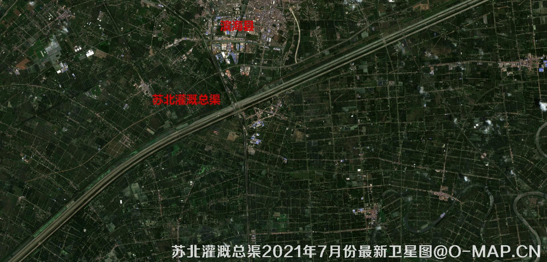 苏北灌溉总渠2021年7月份最新卫星图