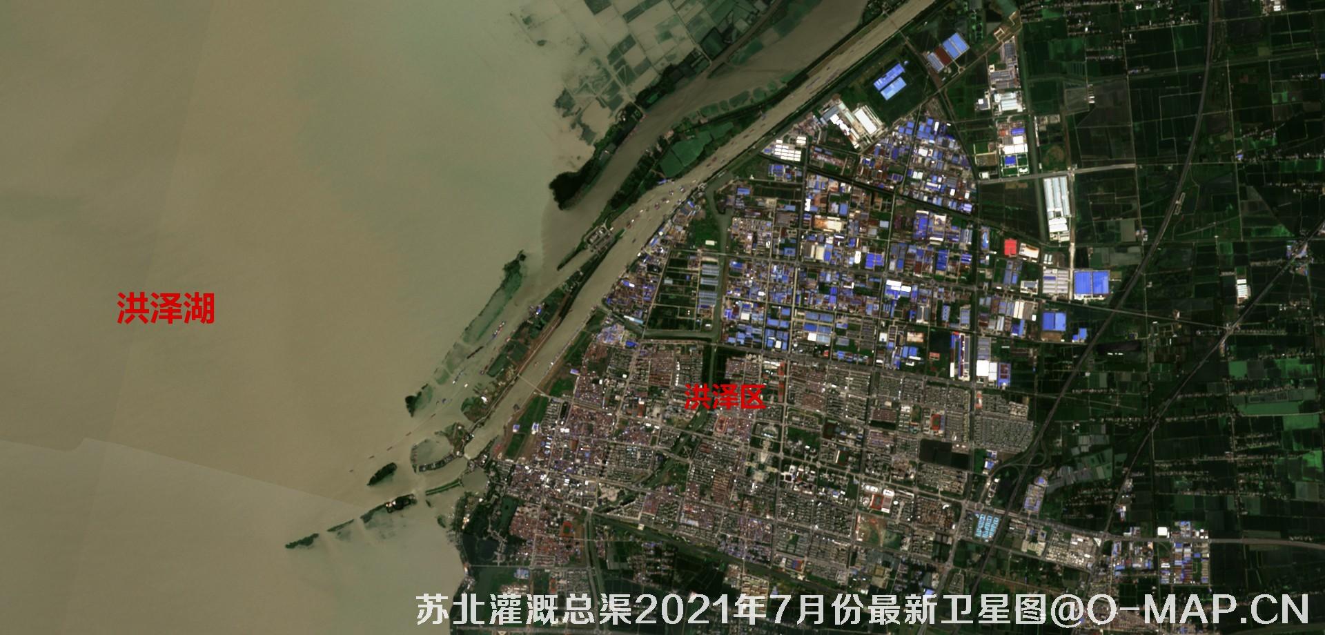 苏北灌溉总渠2021年7月份最新卫星图