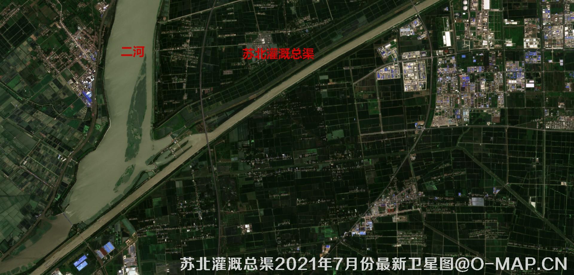 苏北灌溉总渠2021年7月份最新卫星图