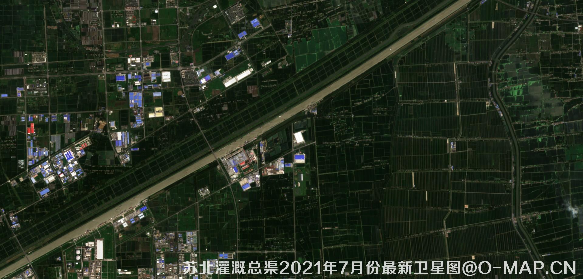 苏北灌溉总渠2021年7月份最新卫星图