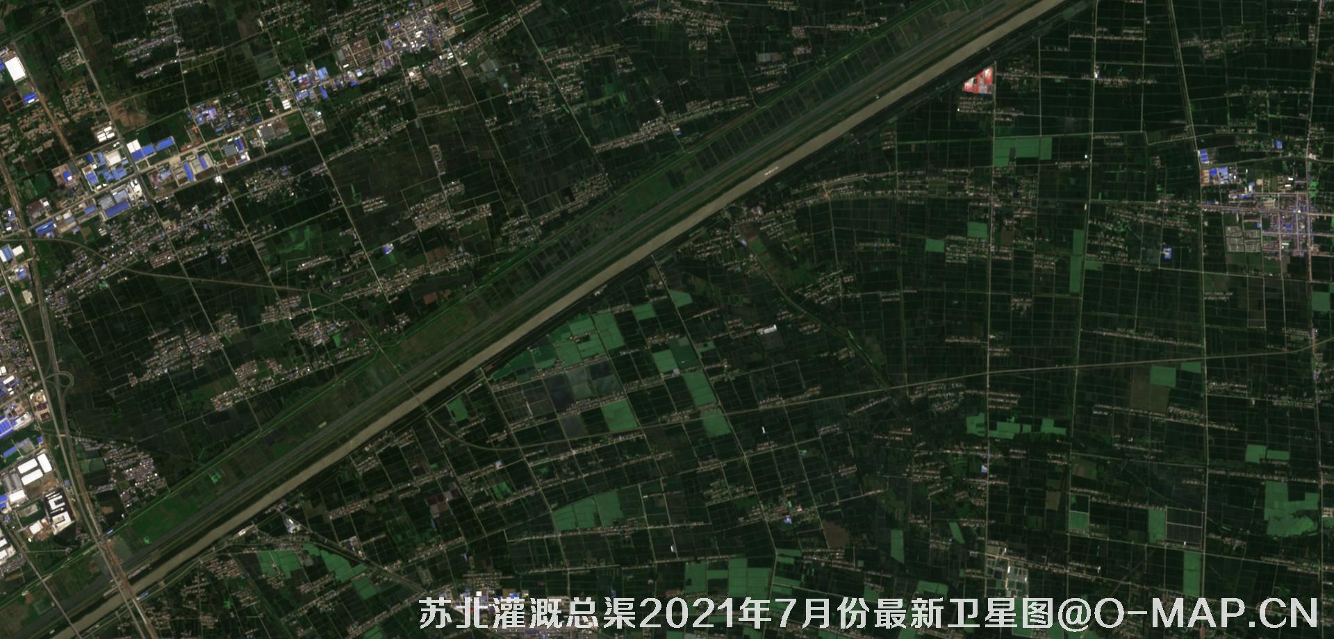 苏北灌溉总渠2021年7月份最新卫星图