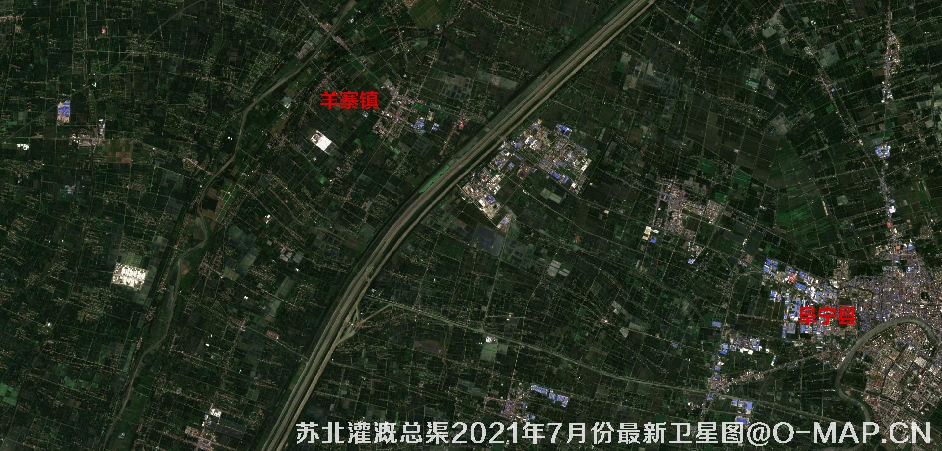 苏北灌溉总渠2021年7月份最新卫星图