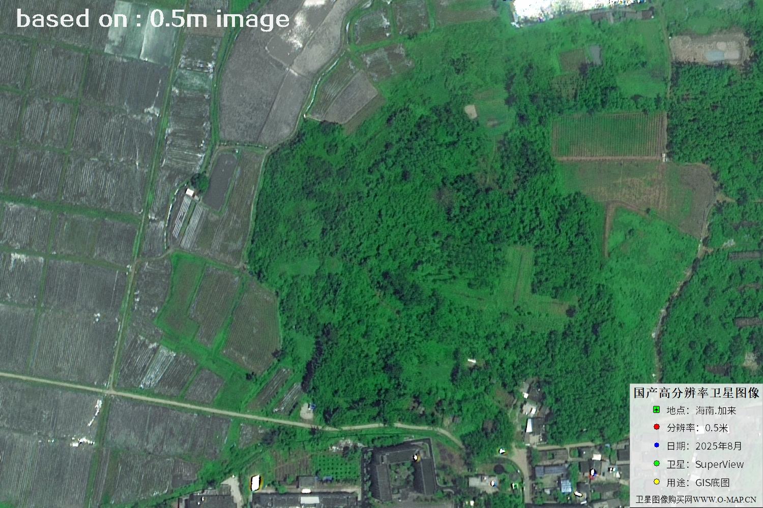 海南加来2025年最新0.5米分辨率卫星图像