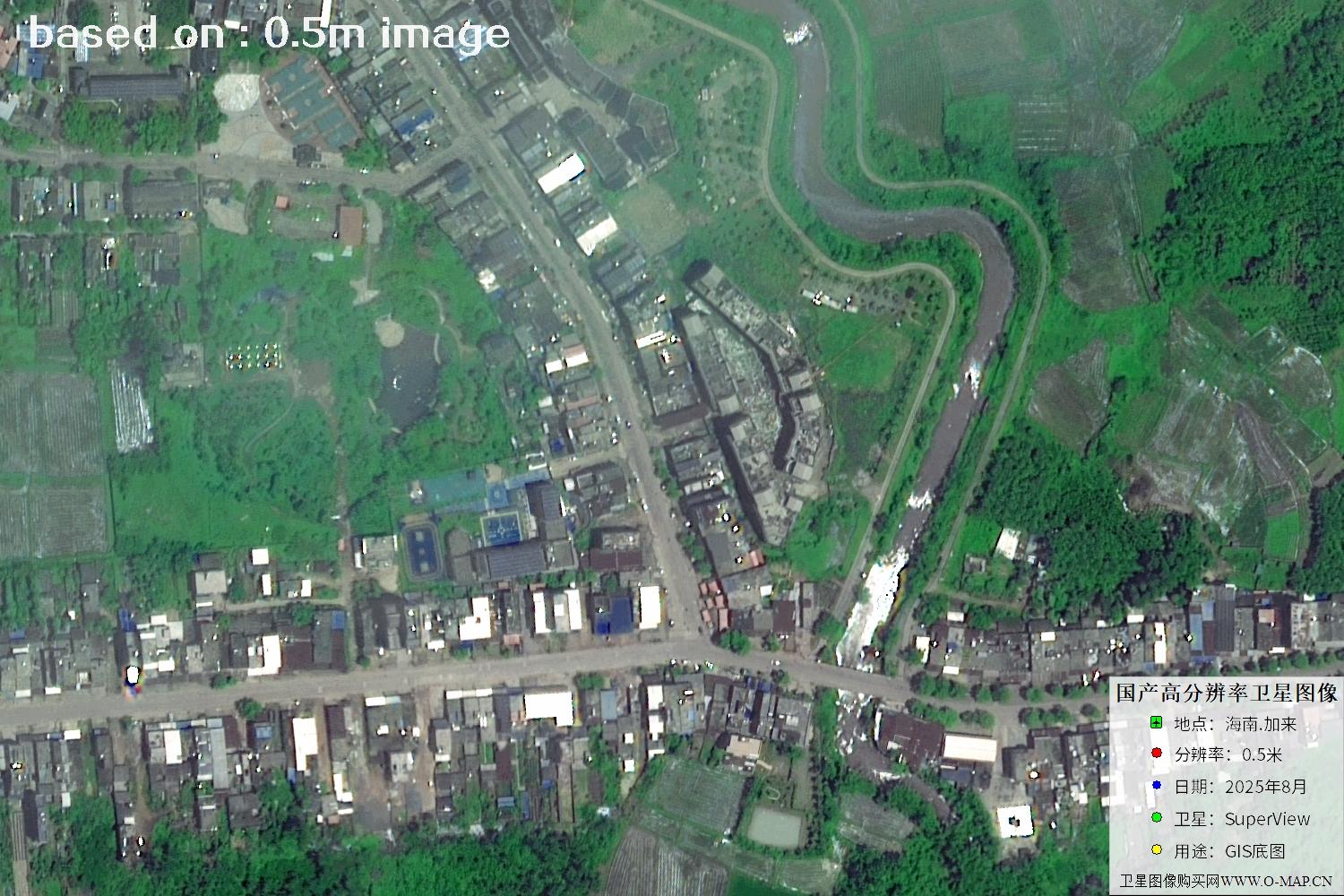 海南加来2025年最新0.5米分辨率卫星图像