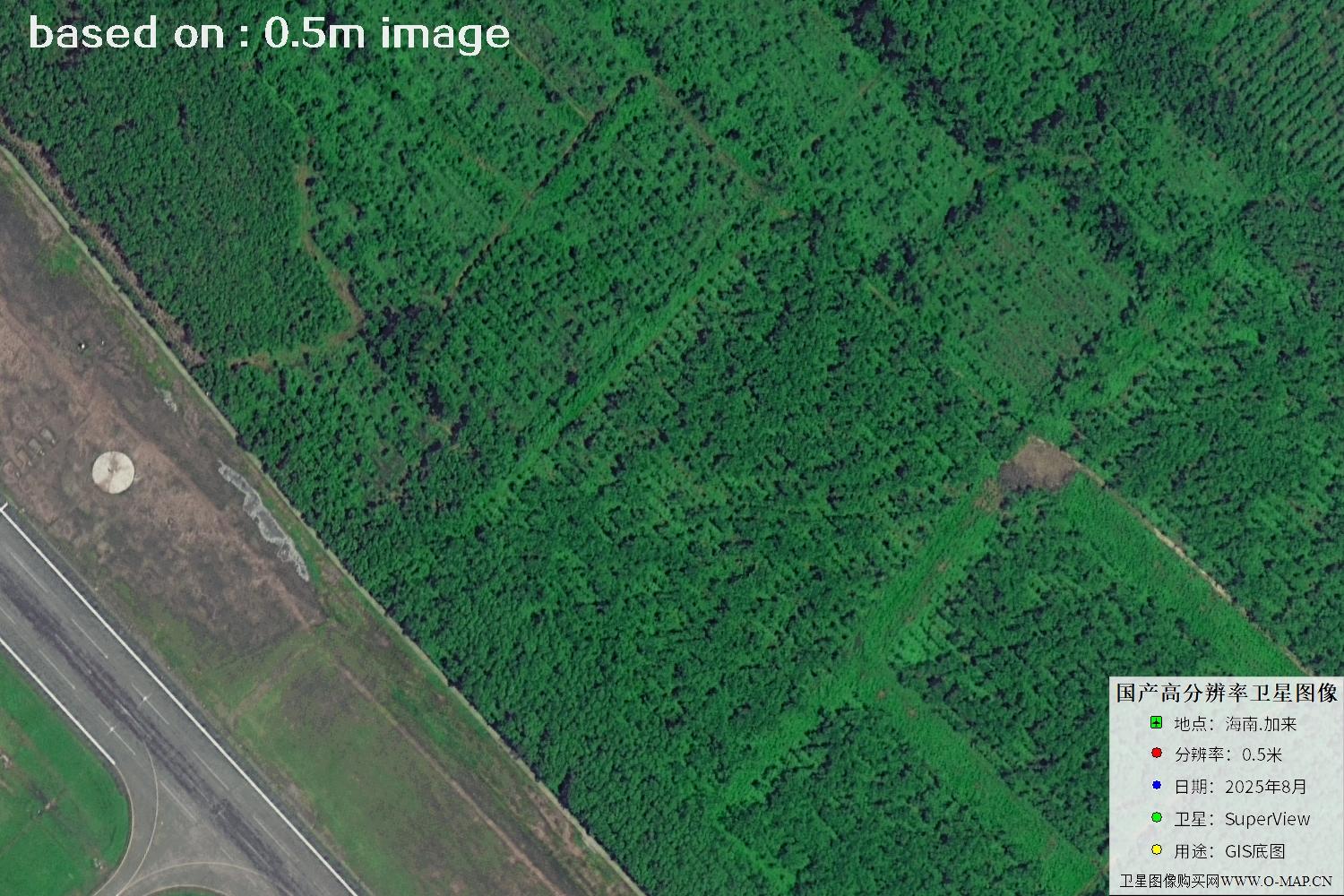 海南加来2025年最新0.5米分辨率卫星图像