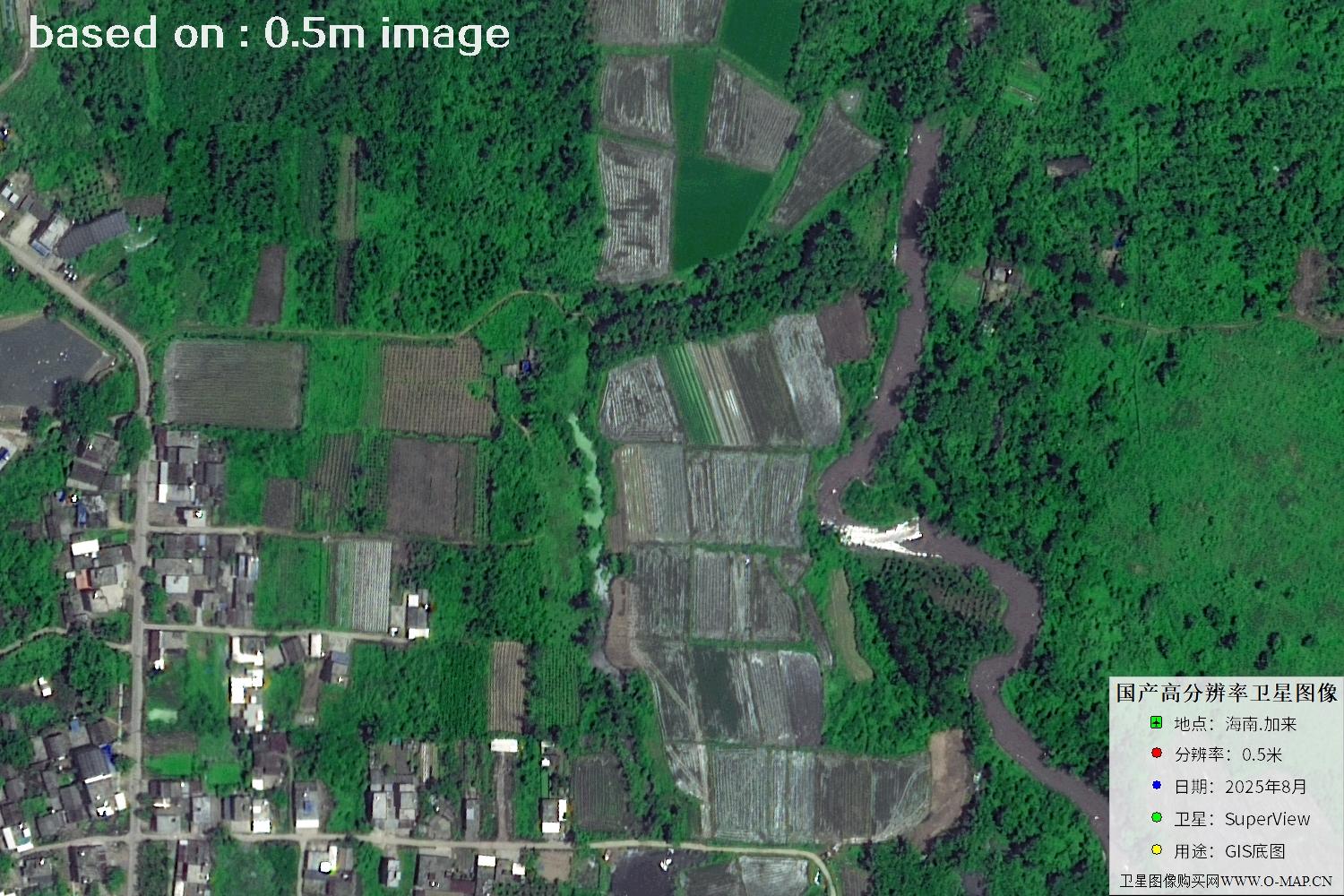 海南加来2025年最新0.5米分辨率卫星图像