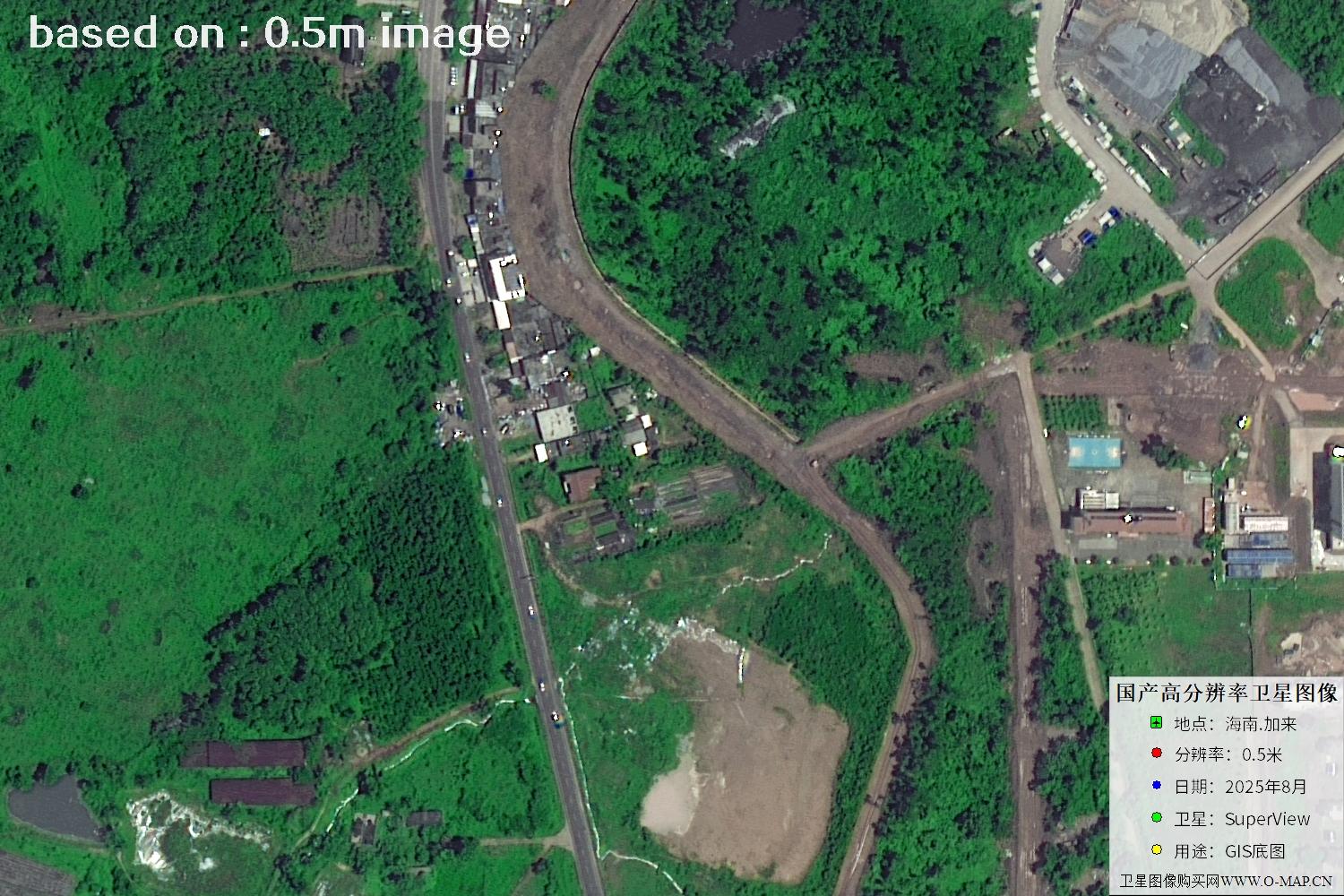 海南加来2025年最新0.5米分辨率卫星图像