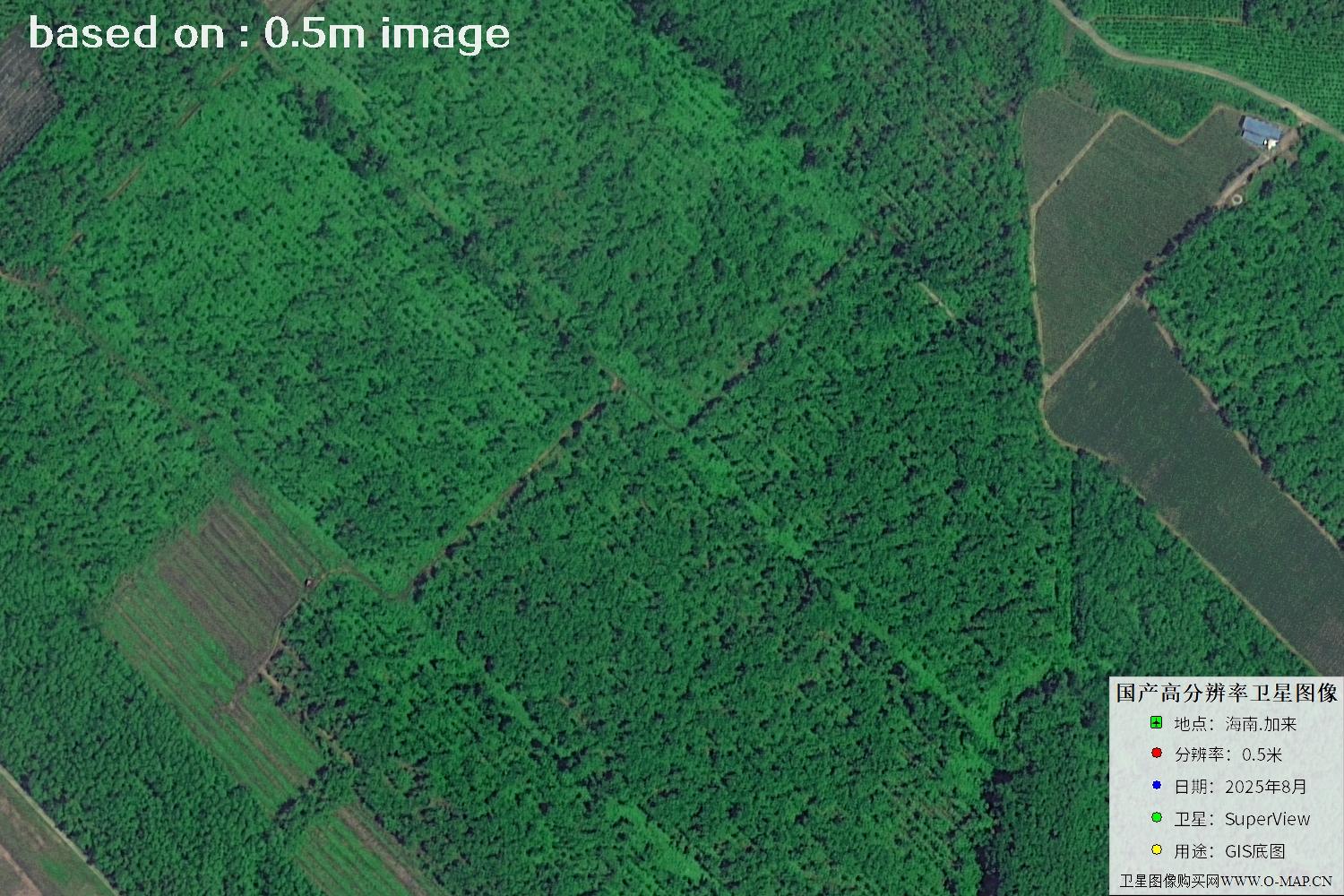 海南加来2025年最新0.5米分辨率卫星图像