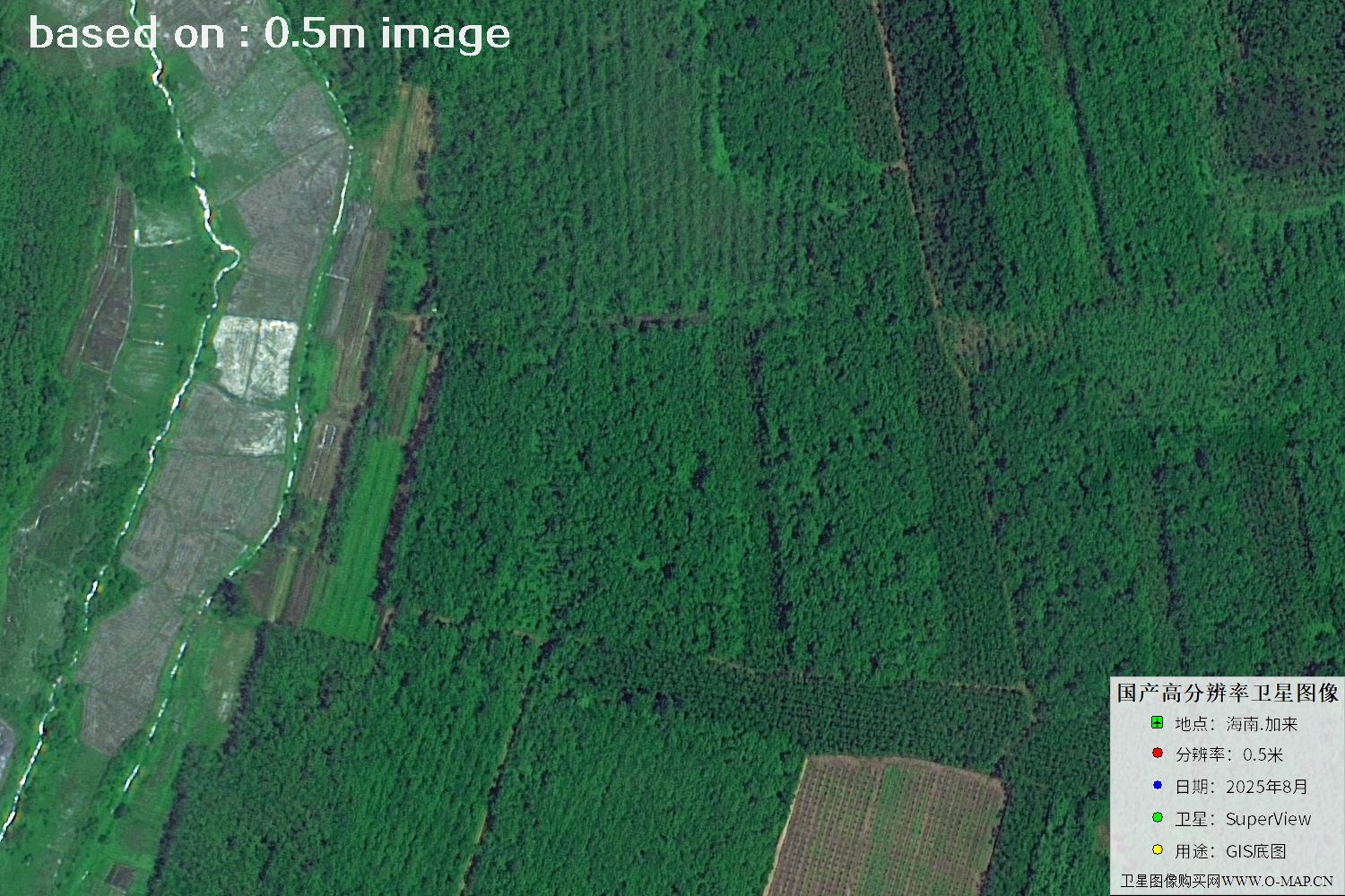 海南加来2025年最新0.5米分辨率卫星图像