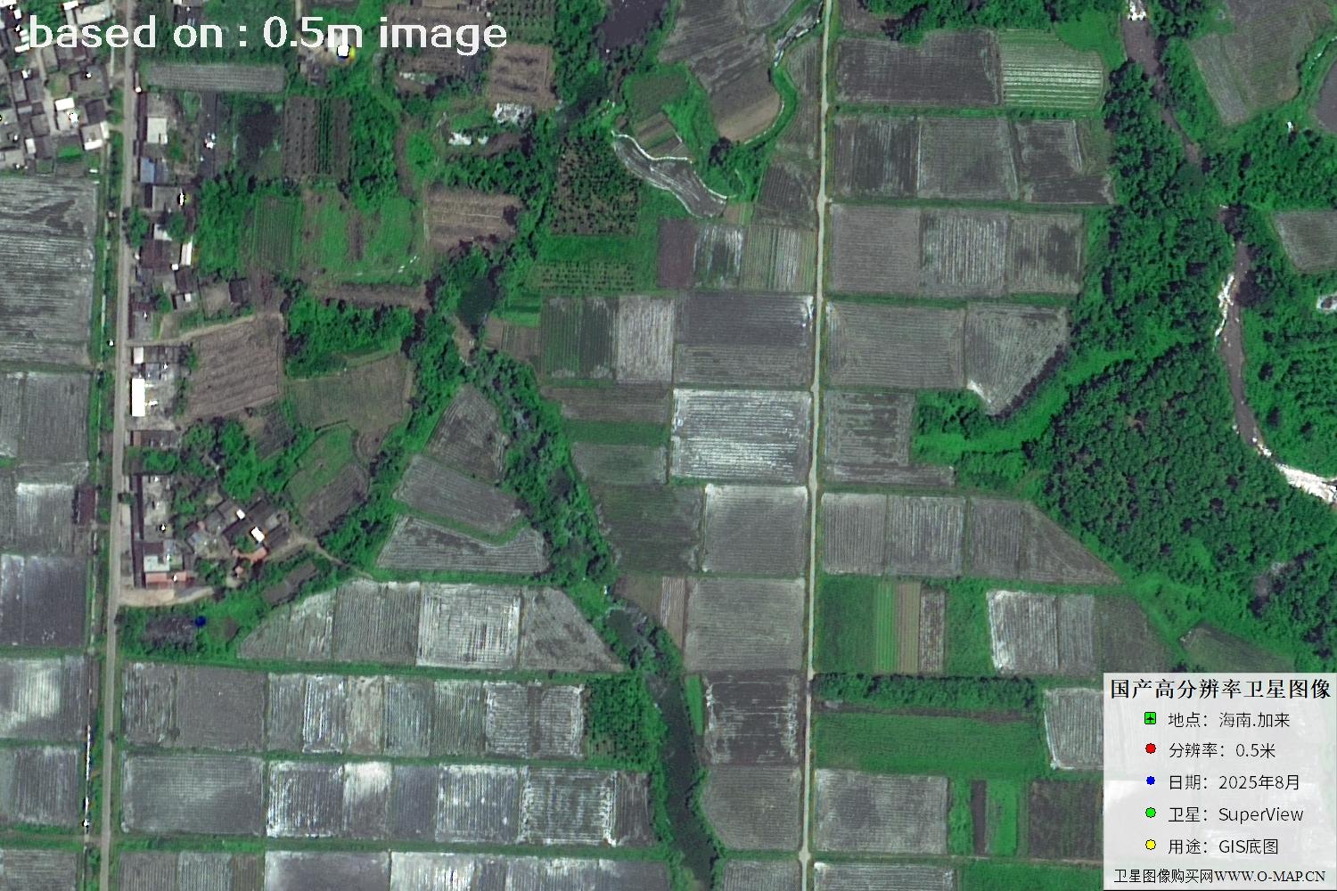 海南加来2025年最新0.5米分辨率卫星图像