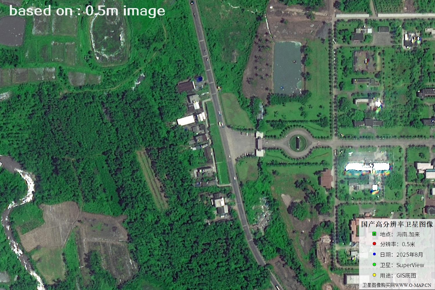 海南加来2025年最新0.5米分辨率卫星图像