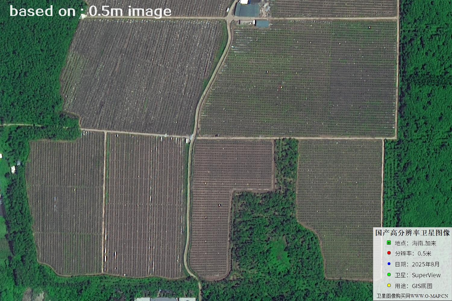 海南加来2025年最新0.5米分辨率卫星图像