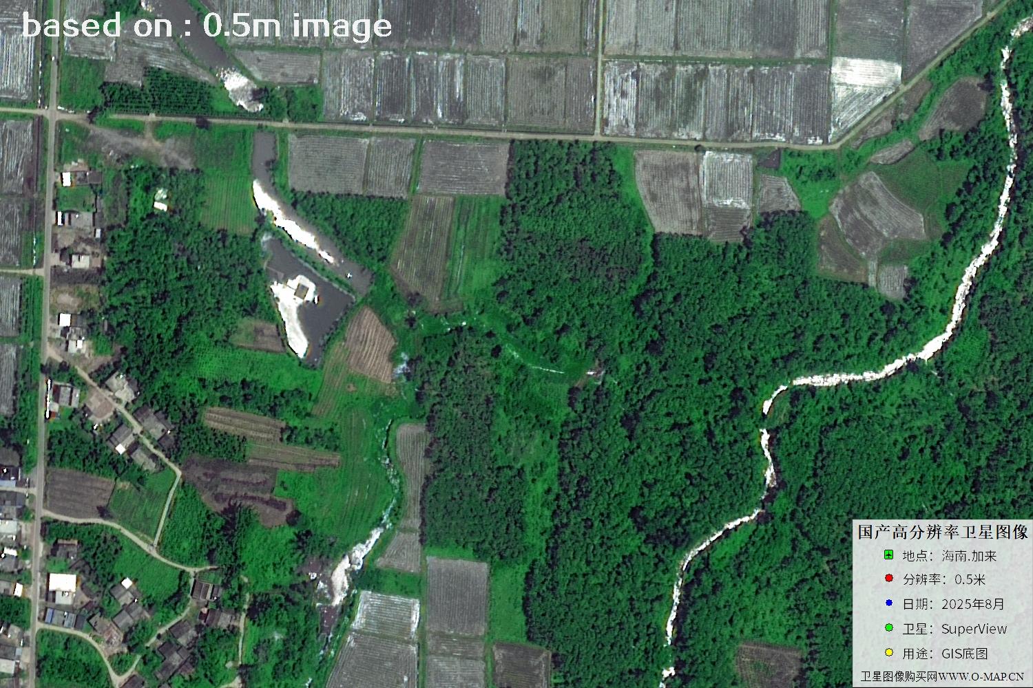 海南加来2025年最新0.5米分辨率卫星图像
