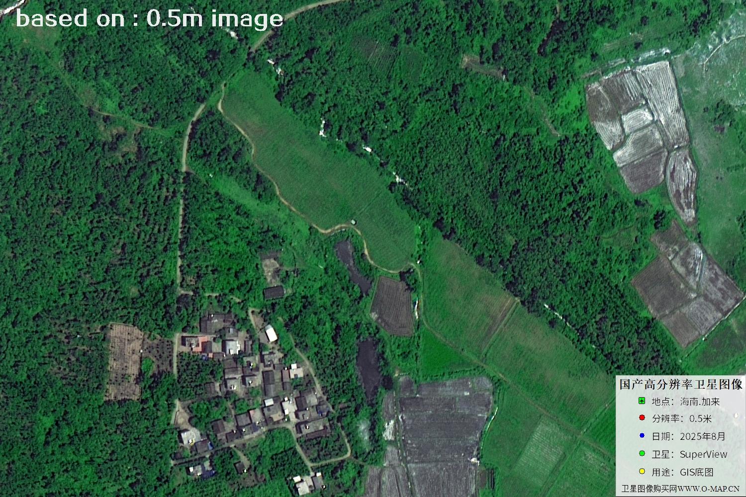 海南加来2025年最新0.5米分辨率卫星图像