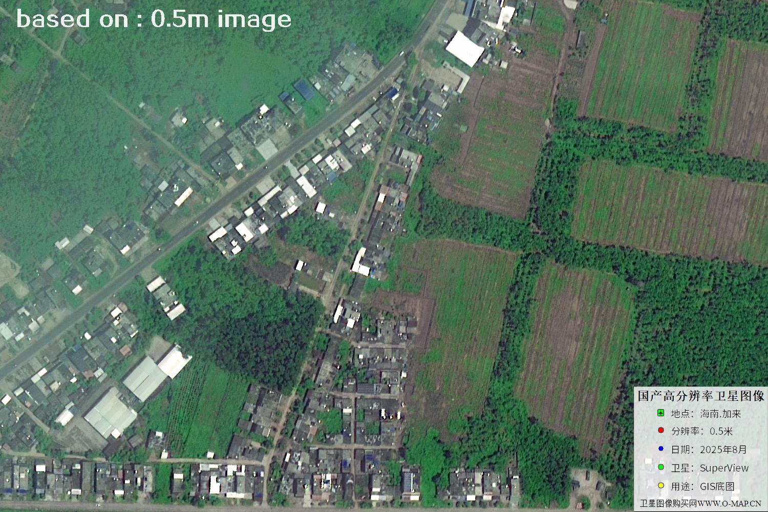 海南加来2025年最新0.5米分辨率卫星图像