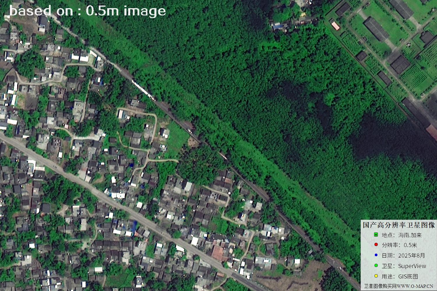 海南加来2025年最新0.5米分辨率卫星图像