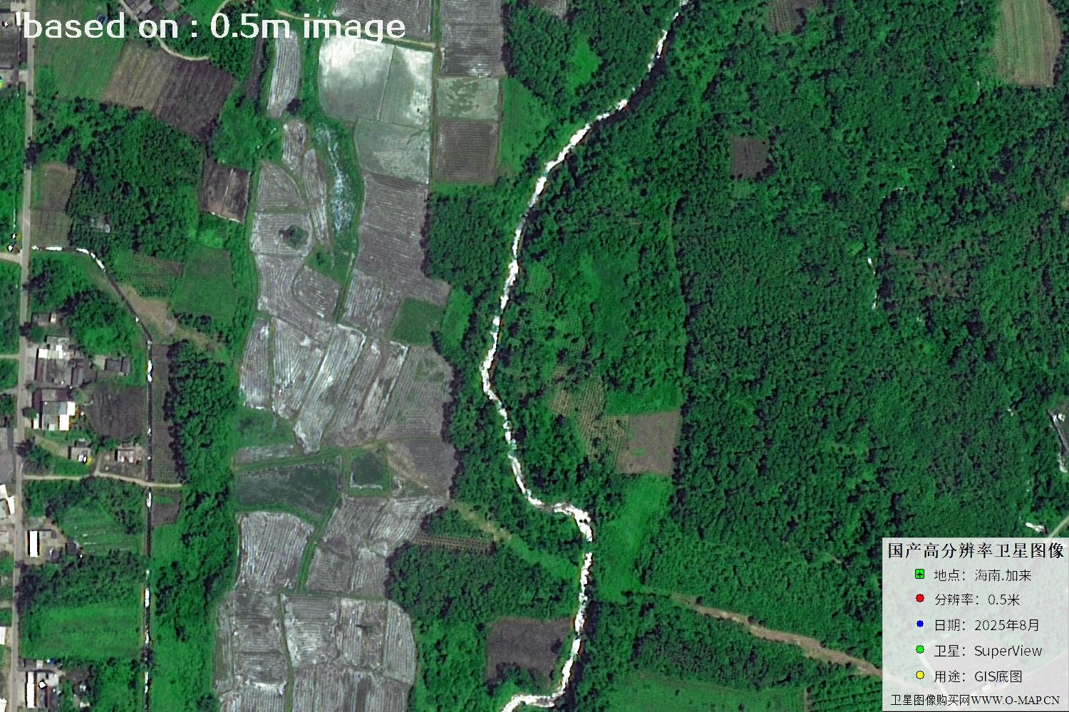 海南加来2025年最新0.5米分辨率卫星图像