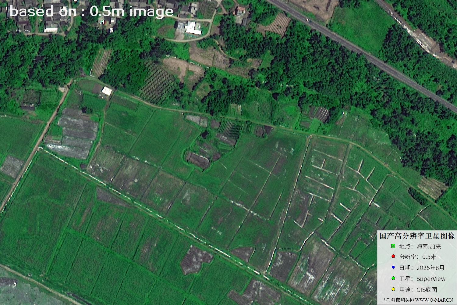 海南加来2025年最新0.5米分辨率卫星图像