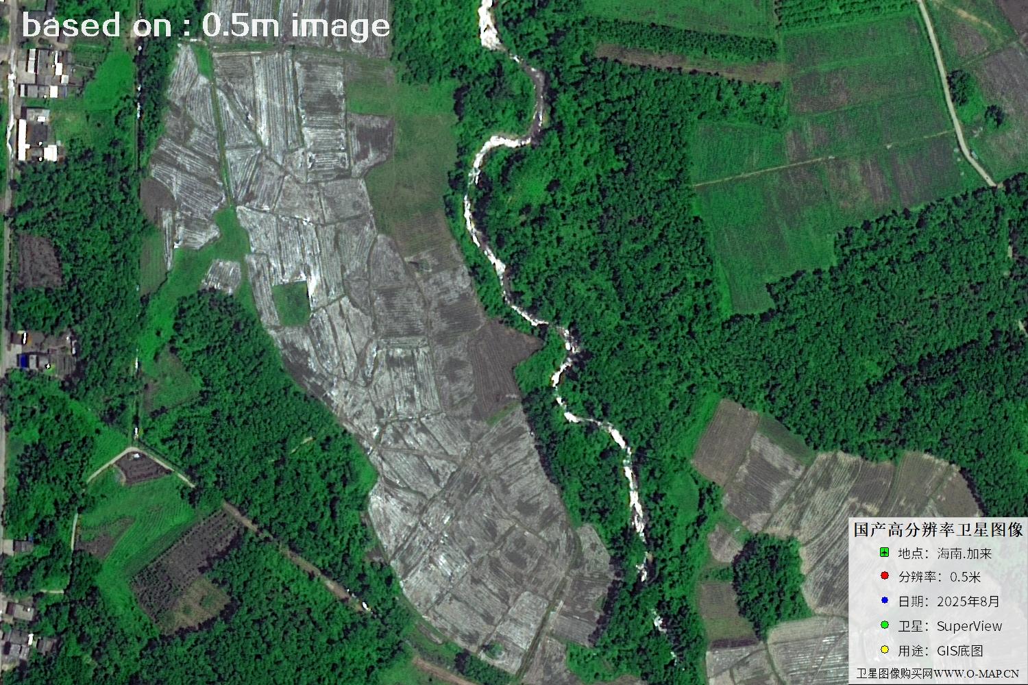 海南加来2025年最新0.5米分辨率卫星图像
