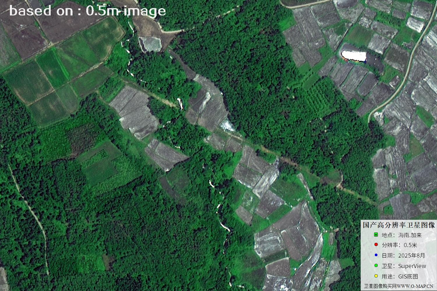 海南加来2025年最新0.5米分辨率卫星图像